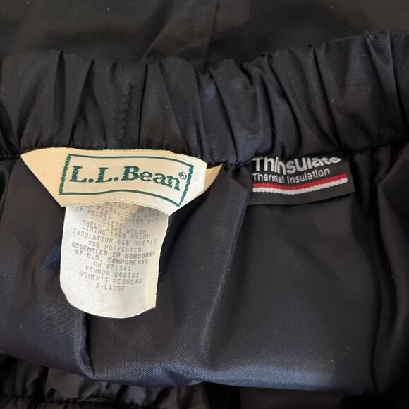 L.L. Bean Black Thinsuiate Side Zippers Down The Legs Outdoor Ski Pants Sz XL - Picture 7 of 8